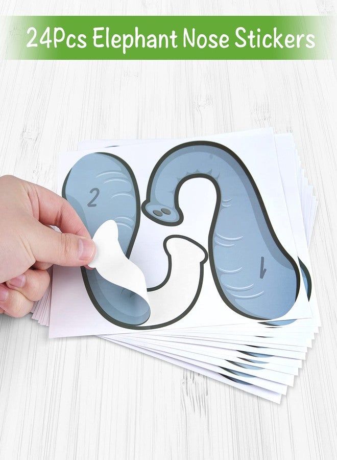 ELECLAND Pin The Nose on The Elephant Party Game for Kids, Birthday Party Decorations, Carnival Circus Party Supplies, Animal Party Decorations - Image 3